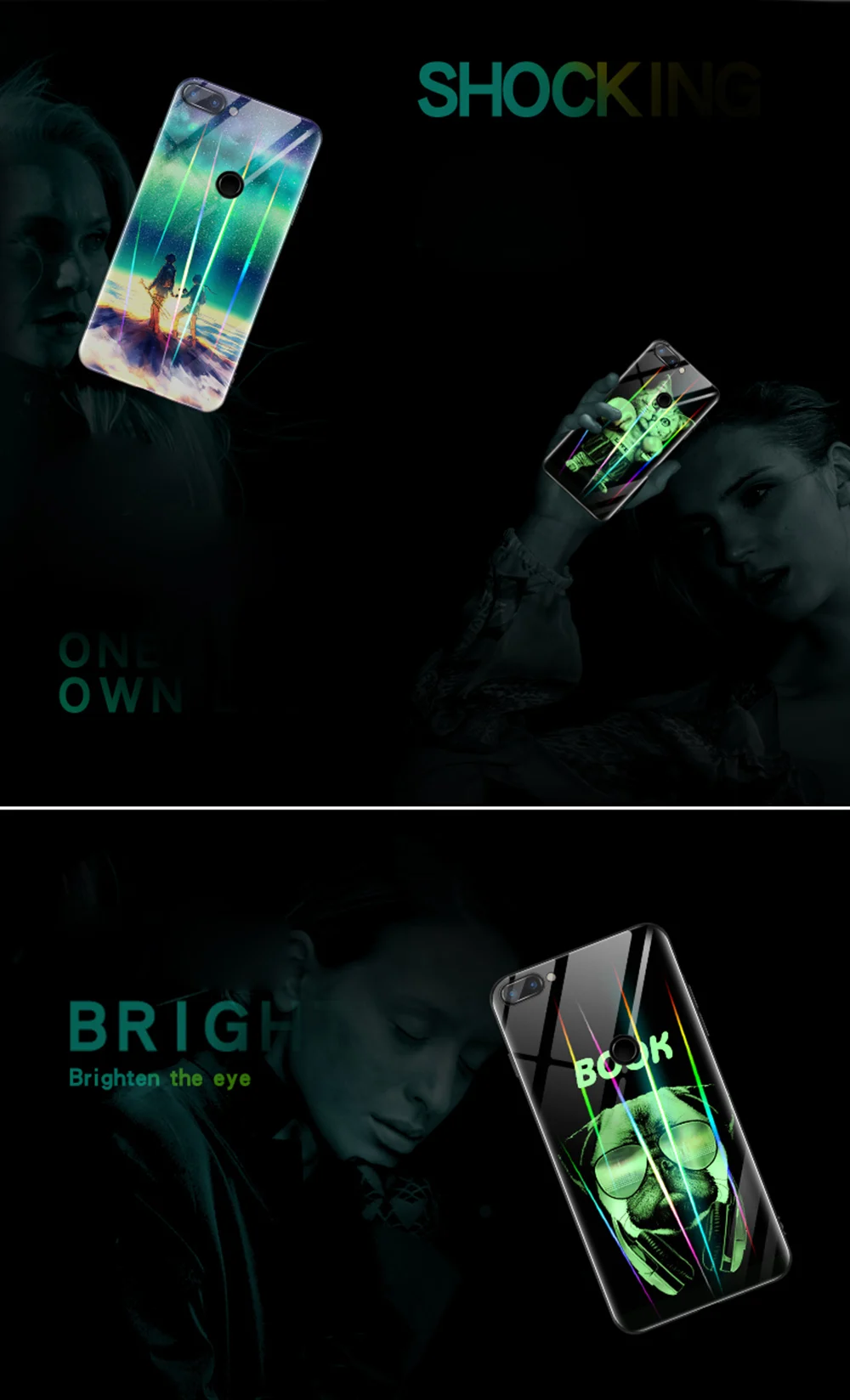 Tempered Glass Luminous Case For Xiaomi Mi 8 Lite Case on MI8 Lite Case Soft TPU Bumper Phone Cases For Xiaomi Mi 8 Lite Mi8Lite (8)