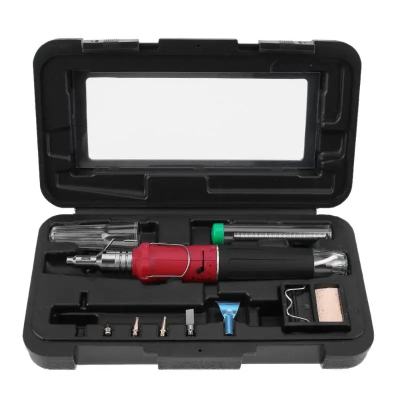 

HS-1115K 10 in 1 Gas Soldering Iron Cordless Welding Torch Kit Tool with Automatic Ignition DIY Hand Tools Manual Gas Burner