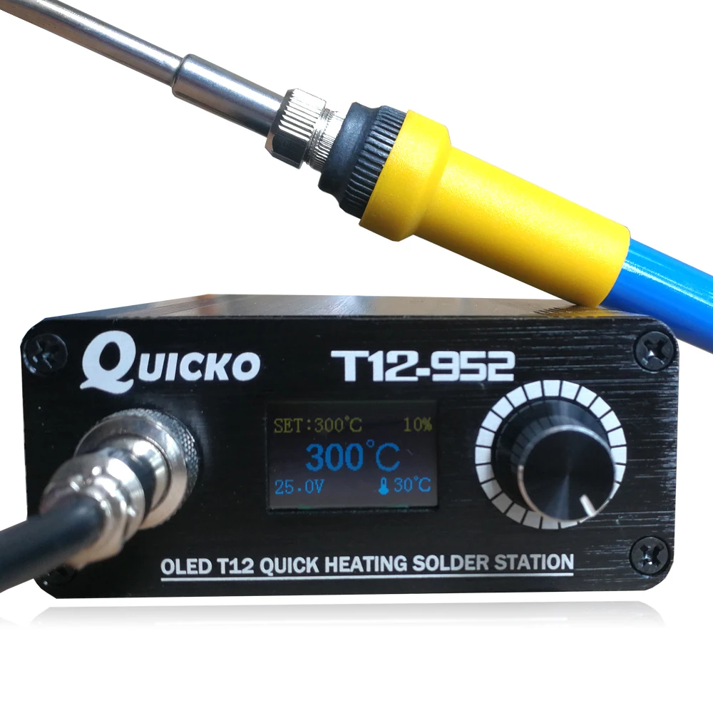 Estação de Solda Ferro de Solda T12 952 com T12 Quicko T12 Stc Oled Eletrônica 2019 Nova Versão Digital Punho - Image 3
