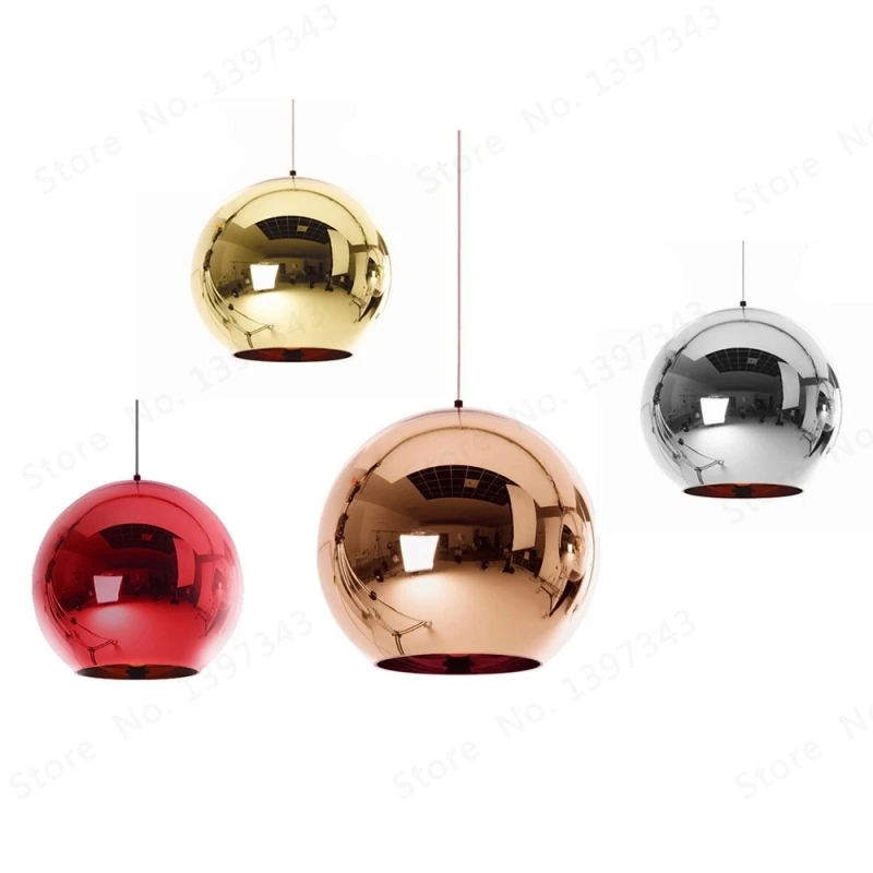 País das Maravilhas Bola de Luz do Candelabro Tira de Cobre Moderno de Vidro Lâmpada de Natal Levou Pingente Sombra Mirror Ball Luz Lustre da 18 glass ball light