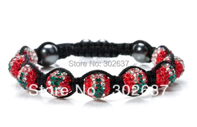 

FREE SHIPPING 1PCS Rhinestone Crystal Hip Hop Lebanon Flag Beaded Bracelet #22659