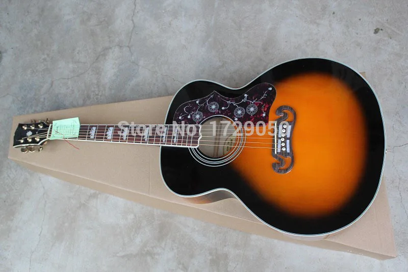 

Best Price China guitar factory custom 100% New sunburst J200 acoustic guitar 1112