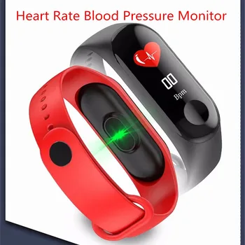 

2019 New M3C Smart Wristband Bracelet 0.78" OLED Touch Color Screen Heart Rate Blood Pressure Monitor Waterproof vs Mi Band 3