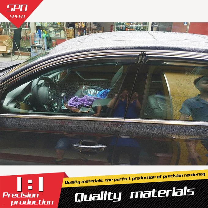 For audi a6 Plastic Window Visor Vent Shades Sun Rain Deflector Guard