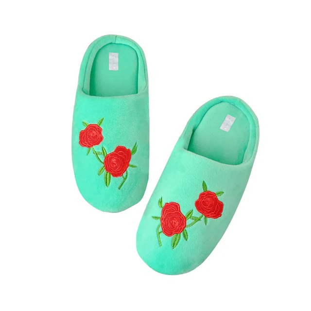 Senza-Fretta-Women-Shoes-Winter-Flannel-Indoor-Soft-Bottom-Slippers-Non-slip-Fluffy-Slippers-Embroidery-Soft
