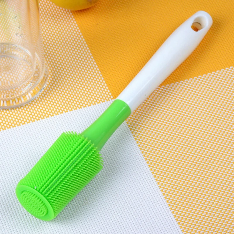 

New Silicone Cup Handle Mark Clean Brush Bottle Baby Milk Bottle Wash Brush Household Creative Cleaning Tools