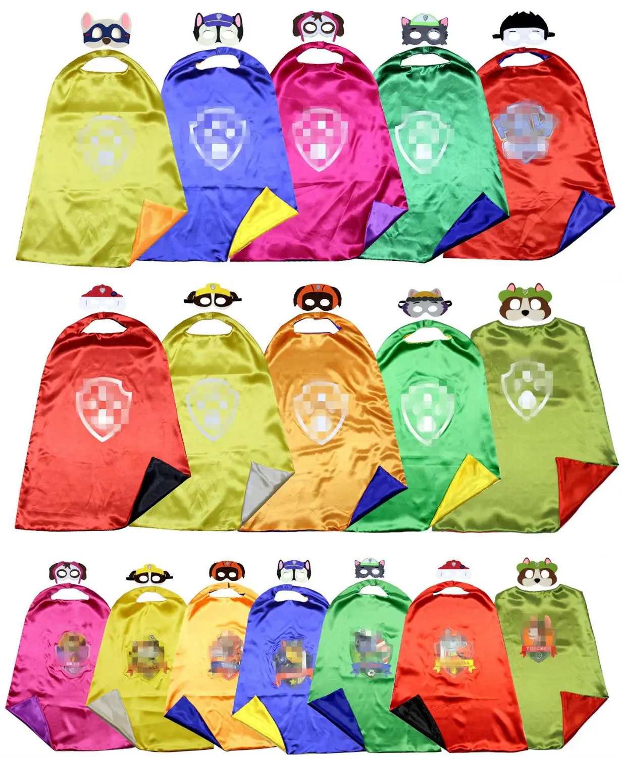 

superhero cape Costume kids birthday party Cape and Mask Set dressing up dog