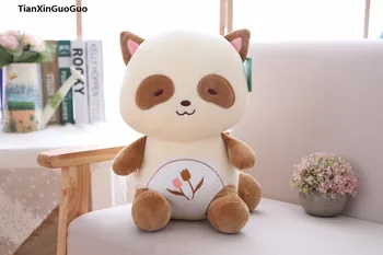 

new arrival large 35cm light yellow cartoon raccoon cute raccoon plush toy soft throw pillow birthday gift w2109