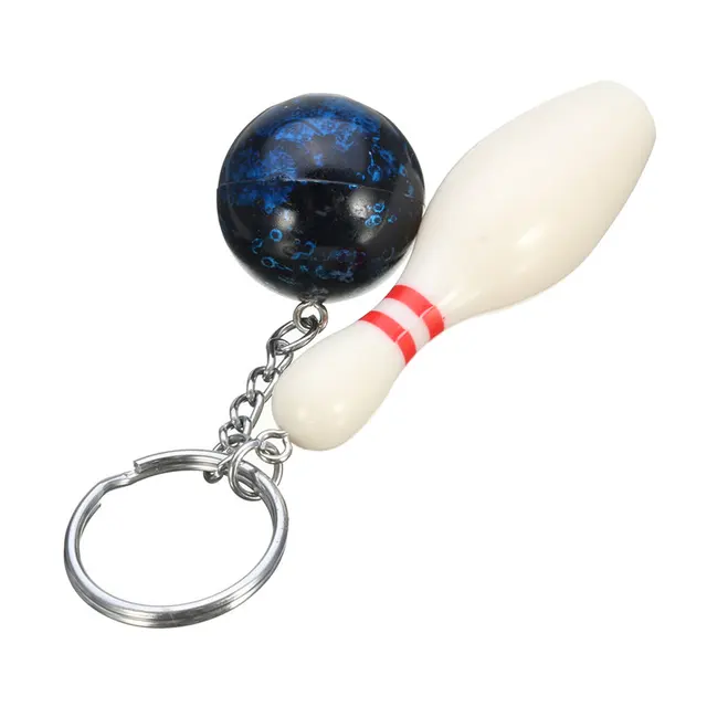 Buy NEW Newest 1PCS Mini Bowling and Ball keychain key