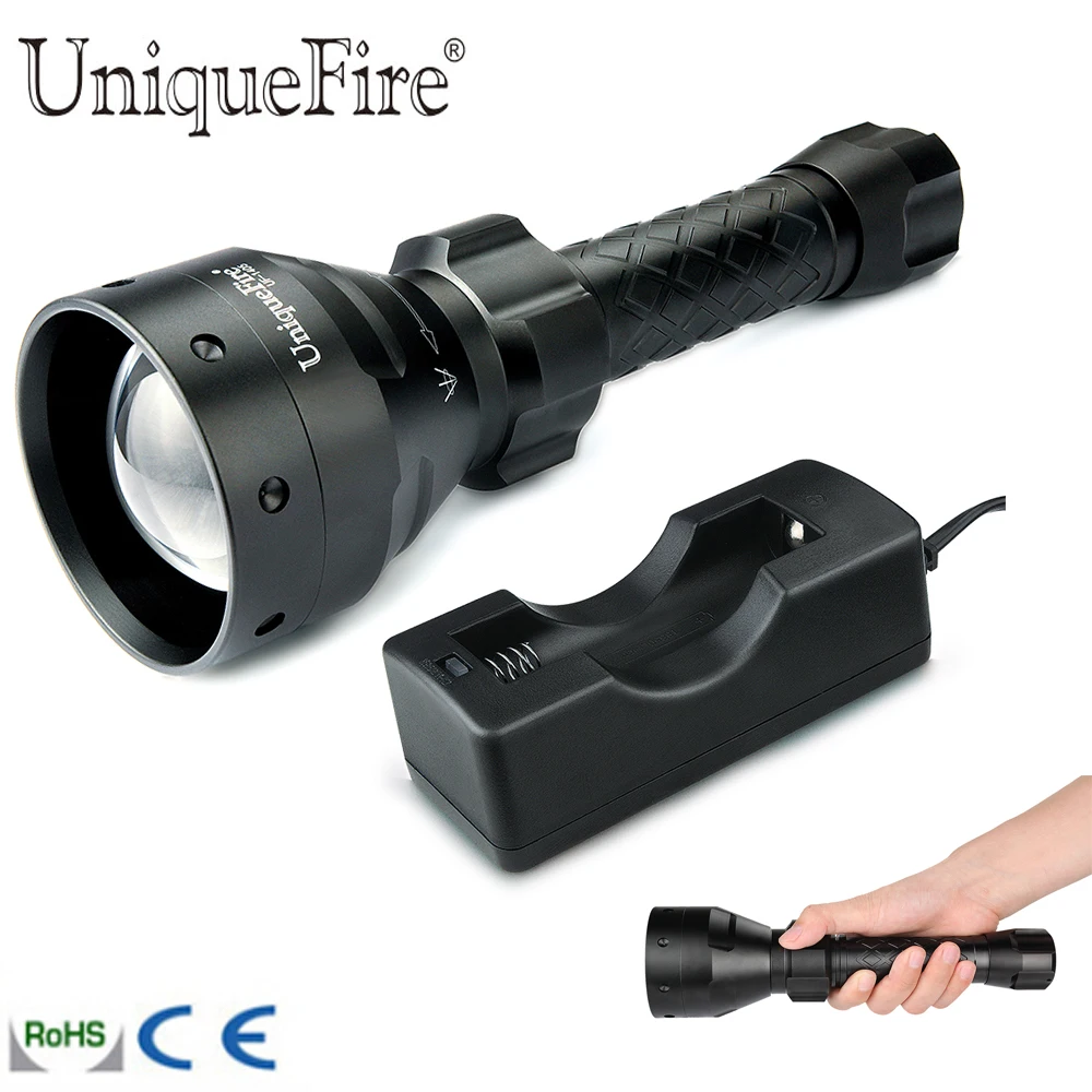 

UF-1405 XM-L LED 1200LM Power Light LED Torch Flashlight Convex Lens 5 Switch Modes Lamp For 18650 Battery For Outdoor Camping