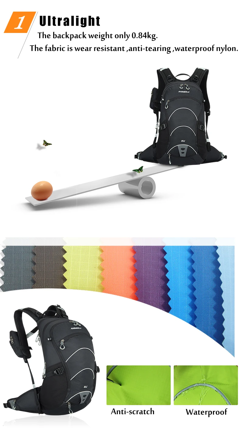 Flash Deal ANMEILU 20L Waterproof Breathable Bicycle Bag MTB Moutain Bike Hydration Backpack Nylon Travel Hiking Climbing Bag, No Water Bag 14 Flash Deal ANMEILU 20L Waterproof Breathable Bicycle Bag MTB Moutain Bike Hydration Backpack Nylon Travel Hiking Climbing Bag, No Water Bag 14