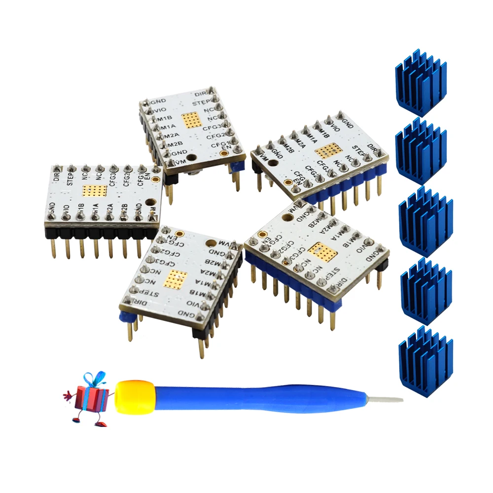 4 шт. 3D-принтеры часть TMC2100 V1.3 Драйвер шагового двигателя Stepstick Совместимость с 32 бит материнская плата контроллера Бесплатная доставка