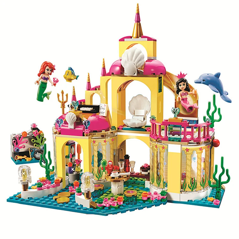 

402pcs Princess Undersea Palace Girl Legoings Mixer Truck Legoings Building Blocks Children Birthday Christmas Gifts