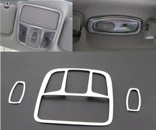 

ABS Interior Sunroof Front + Rear Reading Light Lamp Cover Tirm 3pcs For Kia Optima K5 2016 2017