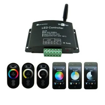 

NEW Wifi Frequency 2.4G RF Remote 433.92Mhz 12V/24V 144W/288W 12A RGB Smart wireless LED Lighting Wifi Controller Free Shipping