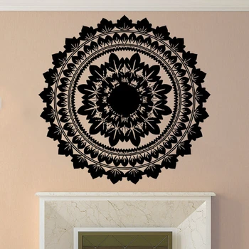 

Yoga Sticke Pattern OM Decal Body-building Posters Vinyl Wall Decals Pegatina Quadro Parede Decor Mural Yoga Sticker
