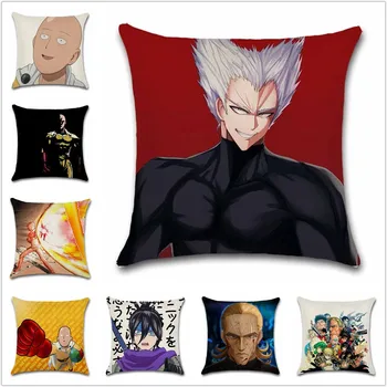 

Cartoon hero Action anime Garou King Cushion Cover Decoration Home sofa chair seat kids bedroom gift friend present pillowcase