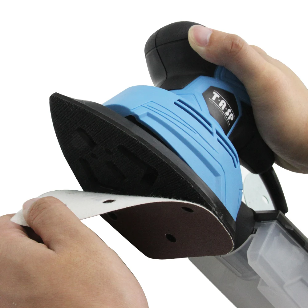 Beste TASP 130W Elektrische Muis Sander Detail Schuren Machine Houtbewerking Gereedschap voor Hout met Dust Collection Box   15 Schuurpapier