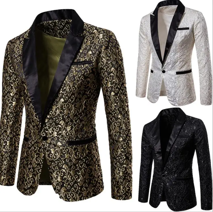 Костюмы для мужчин Блейзер жаккардовая модная одежда masculino slim fit casaco индивидуальные jaqueta masculina пальто для будущих мам