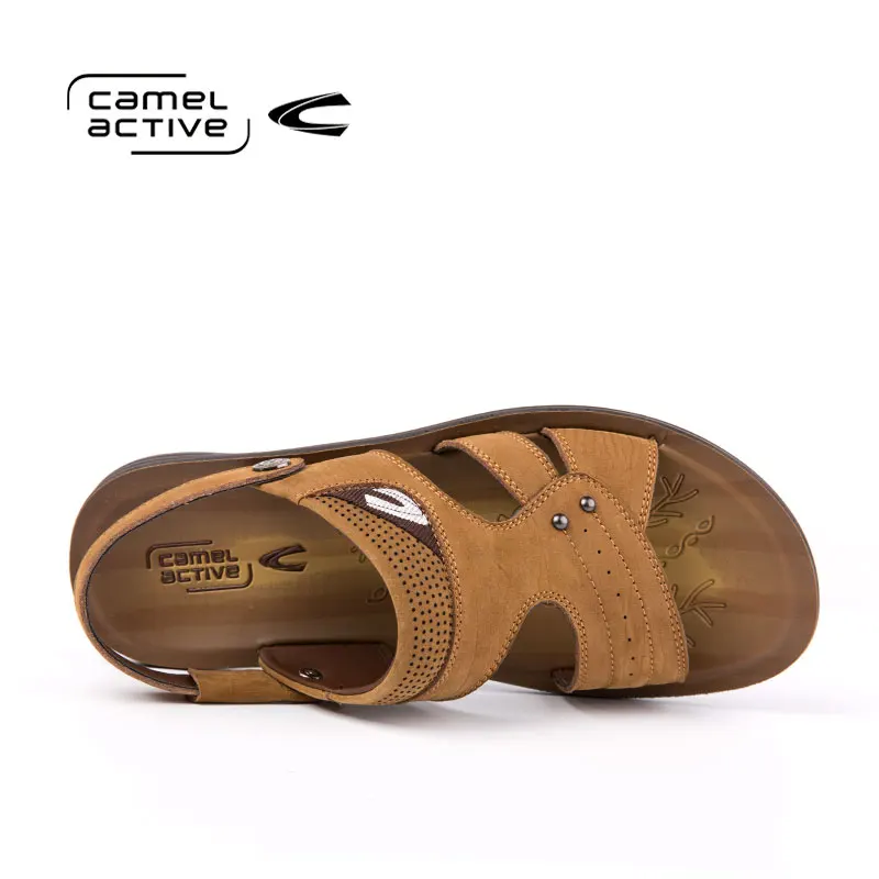 Camel Active новый мужские сандалии из натуральной кожи Модные дышащие Мужские