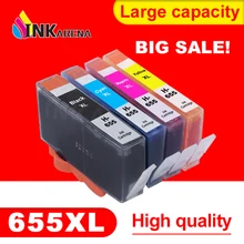 INKARENA 655XL Замена чернильных картриджей для hp 655 картридж для hp 655 с чернилами hp Deskjet 4615 4625 3525 5525 6520 6525 6625 комплект принтера