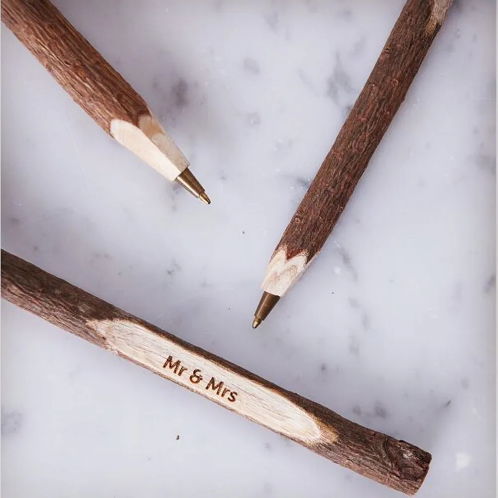 Новая деревянная ручка ручной работы, Экологичная Свадебная деревянная ручка, персонализированные свадебные сувениры, подарки на день рождения, вечерние принадлежности