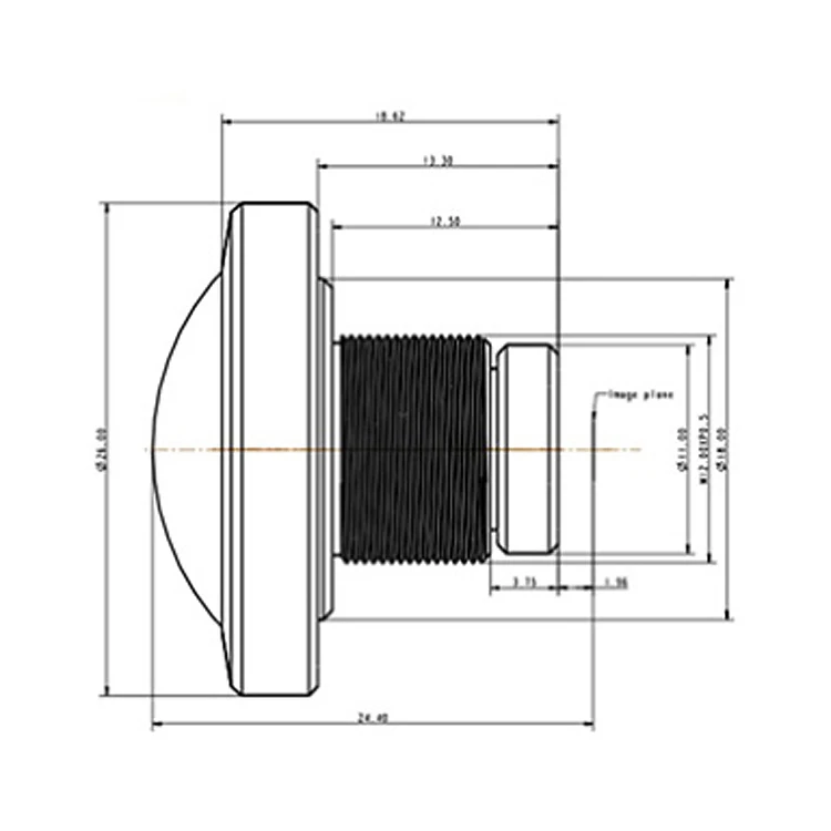 Широкоугольный объектив EFL1.0mm рыбий глаз 1/3 &quot200 градусов 4K разрешение 8MP для GoPro