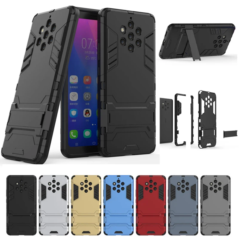Чехол-броня для Nokia 9 PureView Защитный Гибридный Жесткий ПК из мягкой резины ТПУ 2 в 1