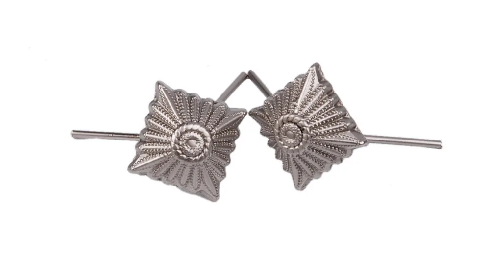 

WW2 GERMAN PANK PIPS SILVER STARS FOR SHOULDER BOARDS 2pcs-38047