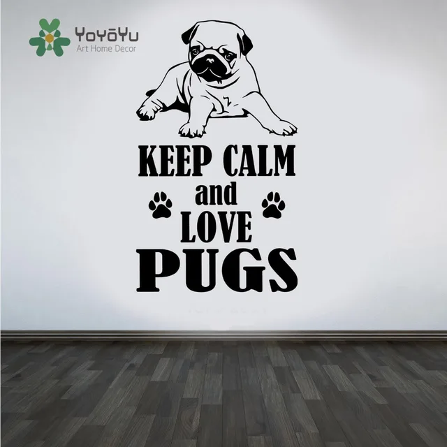 pug dog wall decal