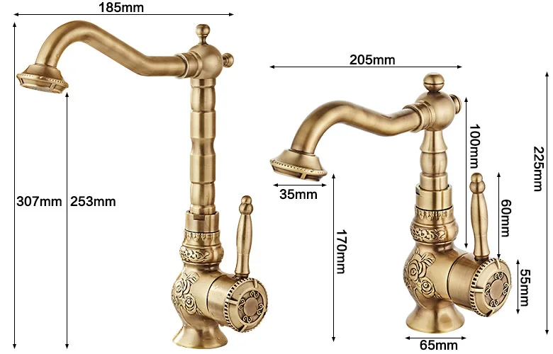 Conjunto de accesorios de baño colección de latón antiguo tallado productos de baño montado en la pared conjunto de accesorios de baño de latón
