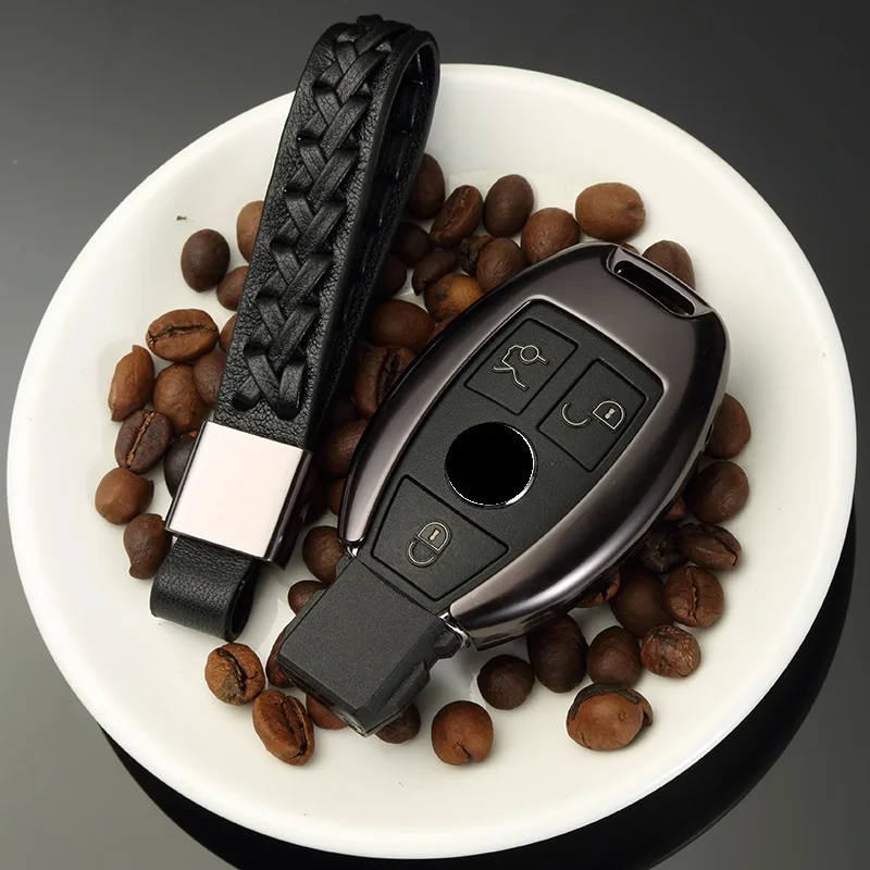 Высокое качество автомобиля алюминиевый сплав Key Holder чехол для Mercedes benz CLS CLA GL R SLK AMG A B C S класса дистанционного держатель