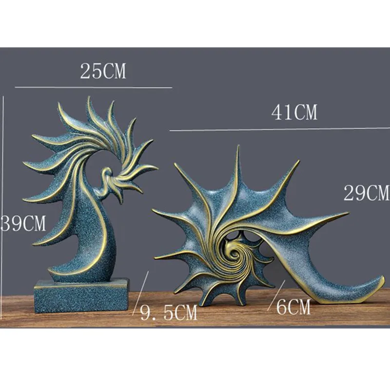 النمط الأوروبي الرجعية التجريد محارة فينيكس مخدرات موضعية الحرف خزانة الديكور تأثيث المنزل المقالات G1762