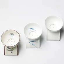 Чайный фильтр набор керамики синий и белый фарфор Ручная роспись чайная церемония Китайский кунг-фу чайные аксессуары фильтр утечки