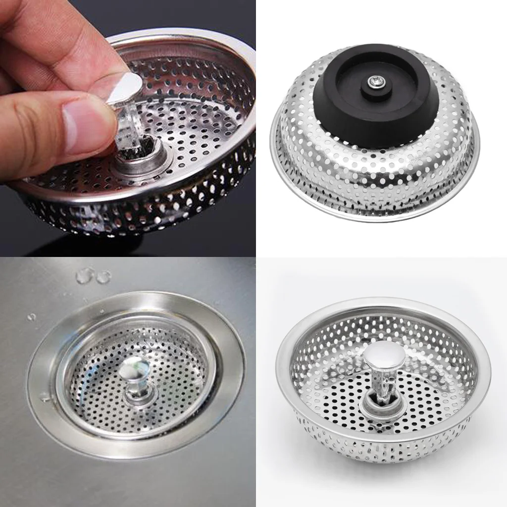 Mesh Kitchen Stainless Steel Sink Strainer Disposer Plug Drain Stopper Filter