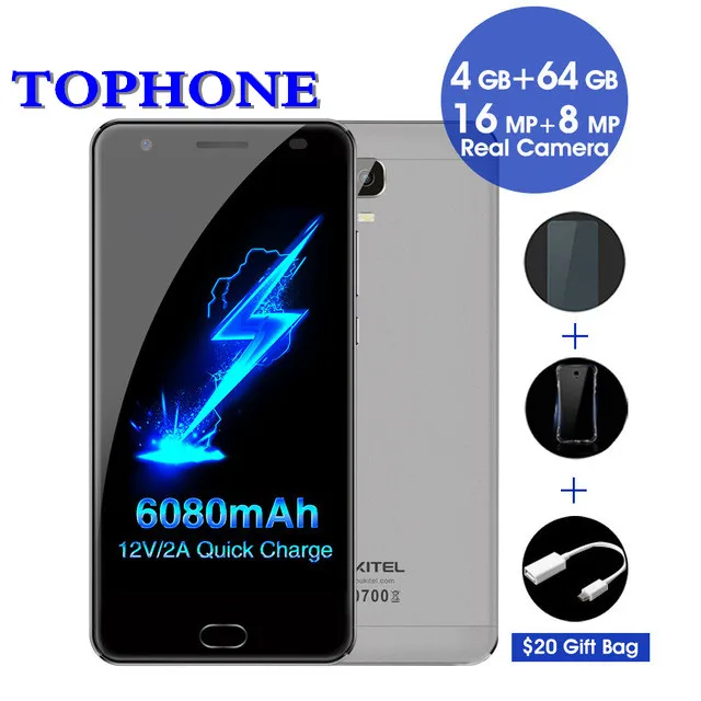 Oukitel K6000 плюс Оперативная память 4G B Встроенная 6 мобильного телефона Android 7 0 MTK6750T