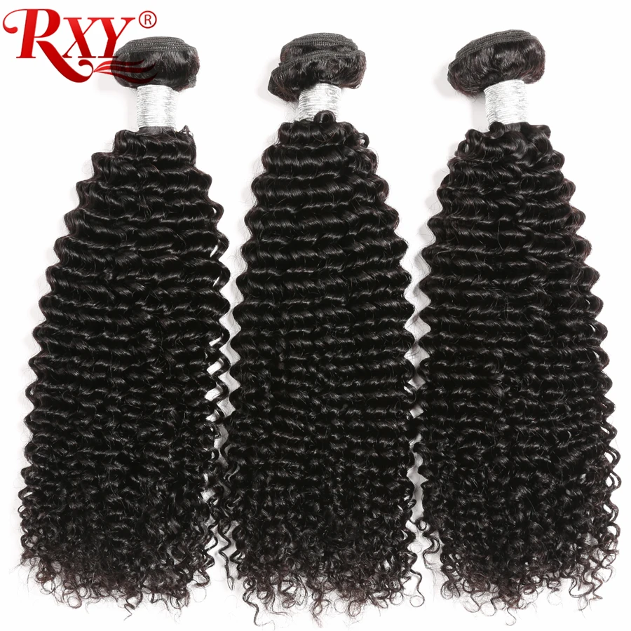 

Afro Kinky Curly Hair Bundles 3pcs lot Brazilian Hair Weave Bundles RXY Remy Human Hair Bundles Weaves 10-28 No Tangle&Shedding