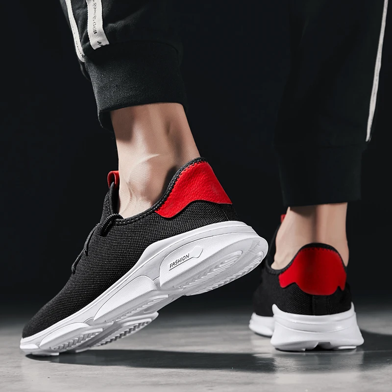 

2019 Air Mesh Men's Sneakers Breathable Sports Shoes Plus Size 39-48 Tennis Male Comfortable Casual Sneaker Light Weight