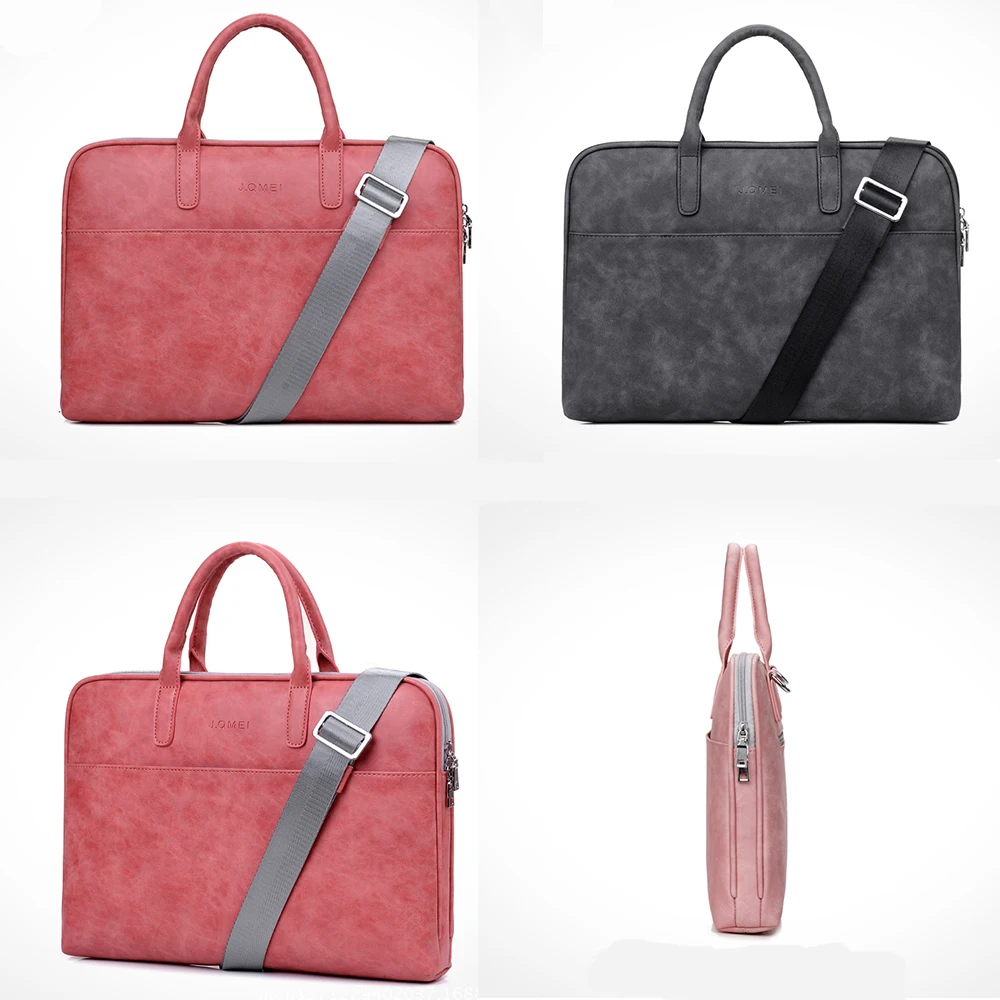 2021 Fashion new PU waterproof Scratch-resistant Laptop Shoulder Bag 13 14 15inch Notebook Shoulder Carry Case for MacBook Air