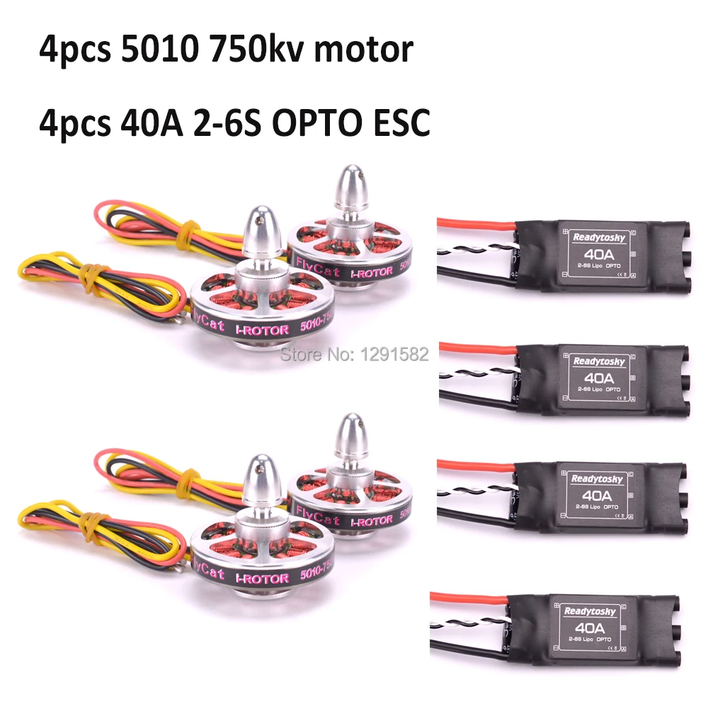 5010 360kv/750kv бесщеточный двигатель, редитовский 40A ESC OPTO 2-6S для квадрокоптера ZD550 ZD680