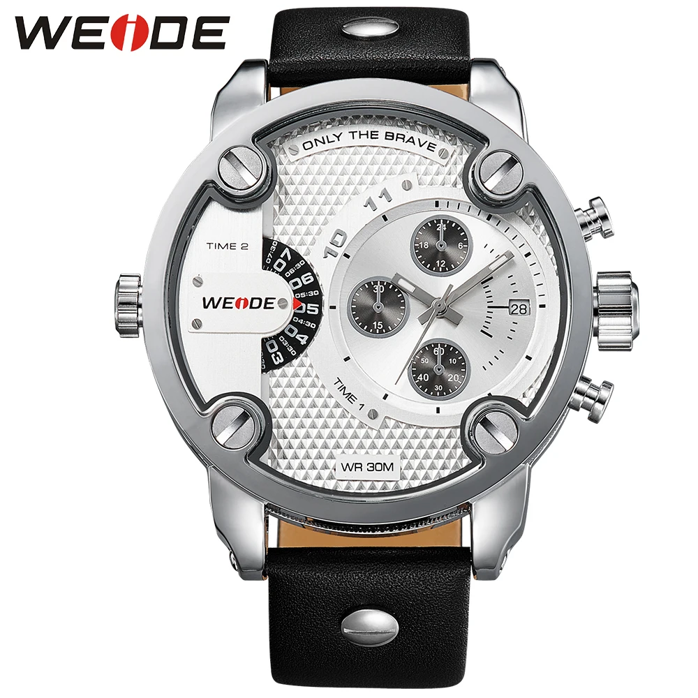 

WEIDE Sport Quartz-Watch Men Luxury Brand Military Leather Fashion Casual 2016 New Arrival HOT Water Resistant Watches / WH3301
