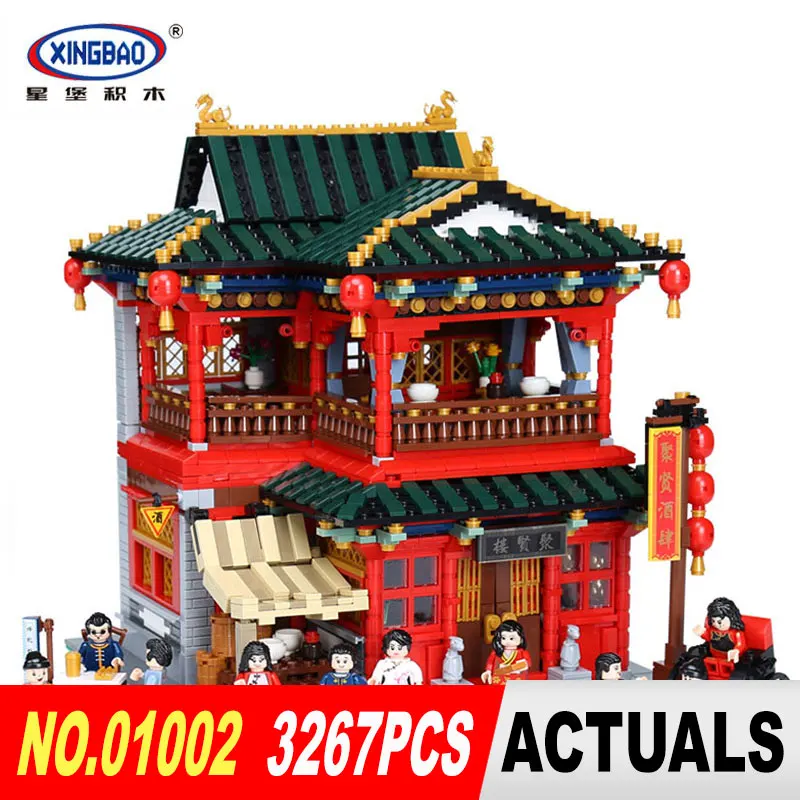 

Xingbao 01002 3267Pcs MOC Creative Series The Beautiful Tavern Set Children Educational Building Blocks Bricks Toys Model Gifts