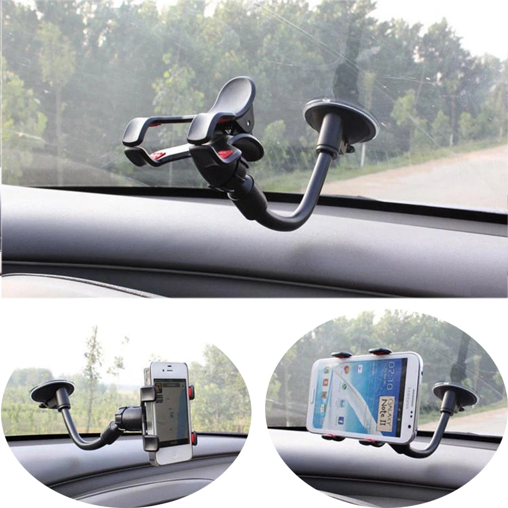 New Universal Car Windshield Mount Holder Bracket 360 Rotating Dual