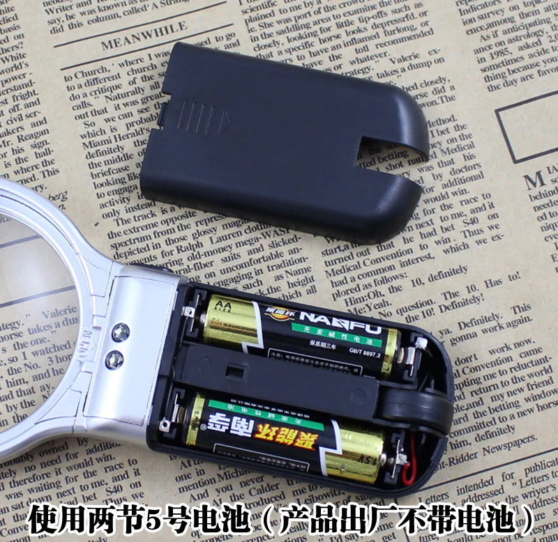 Handheld Magnifier With LED Light 3X Foldable Magnifying Glass With Holder Reading Magnifier Lamp Multifunctional Jewelry Loupe