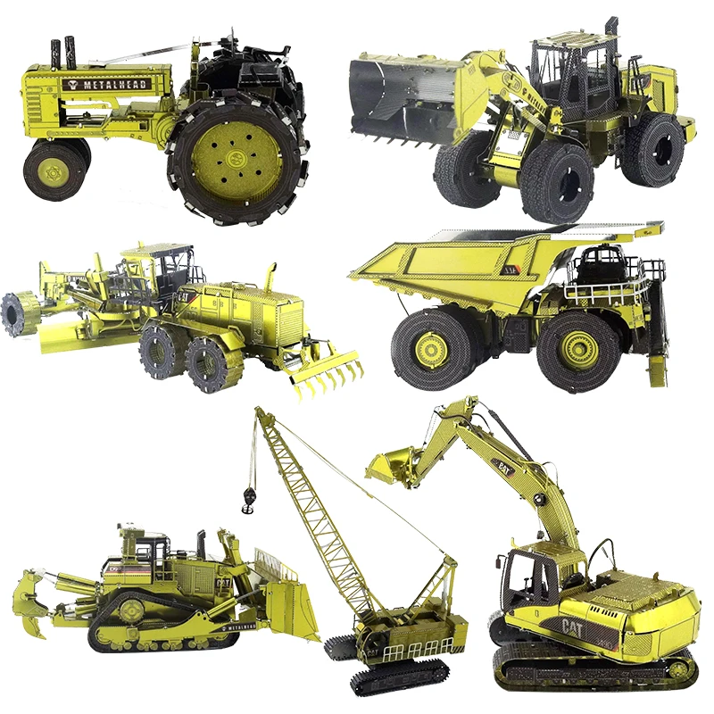 

3D Metal Puzzle Model Colorful CAT EXCAVATOR/CAT MINING TRUCK/CAT WHEEL LOADER/CAT MOTOR GRADER Adult Collection Educational Toy