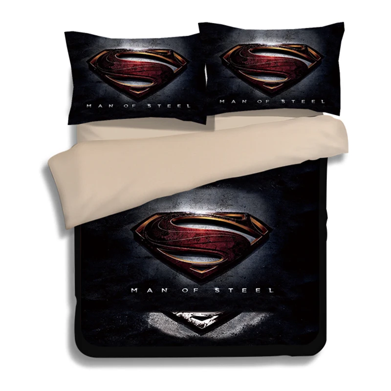 3 шт. наборы постельного белья пододеяльник Супермен флэш человек Железный человек 3D печать набор постельных принадлежностей Твин Королева Король размер
