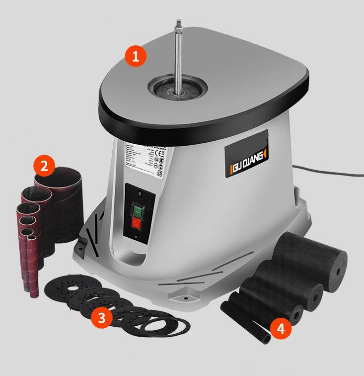 

14'' Electric Column Belt machine Replaceable Belt Grinder Shaft Sand Machine 220V