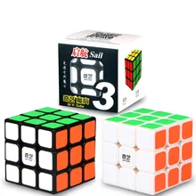 QiYi MoFangGe парус 3x3x3 магический куб 56 мм профессиональная скоростная головоломка Cubo Развивающие игрушки для детей черный белый с наклейкой
