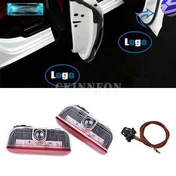 

100Pcs/Lot 2Pcs Set Car LED Door Warning Light Welcome Logo Projector For VW Passat B6 B7 CC Golf 5 6 7 Jetta MK5 MK6 MK7