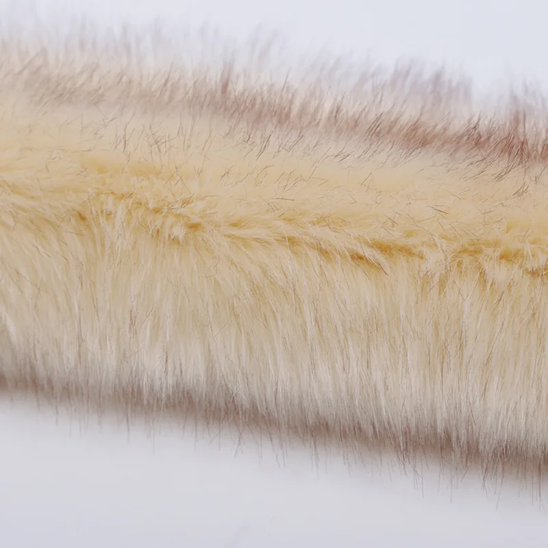

High-grade dye tip imitation fox fur,hats scarves material,sewing cloth,faux fur fabric18cm*80cm/pcs